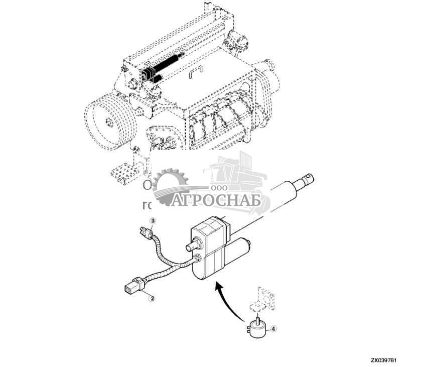 Мотор горизонтальной регулировки точильного камня 